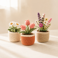 Personalized Birth Month Crochet Flower Pot