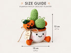 Pumpkin Crochet Cactus Pot — handmade product image 4