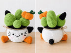 Crochet Black Cat Cactus Pot — handmade product image 7