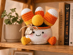 Crochet Candy Corn Pot — handmade product image 4
