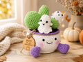 Crochet Ghost Cactus Pot — handmade product image 1