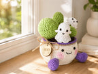 Crochet Ghost Cactus Pot — handmade product image 8