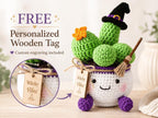 Crochet Witch Cactus Pot — handmade product image 2