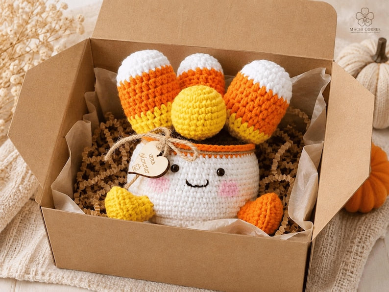 Crochet Candy Corn Pot — handmade product image 8